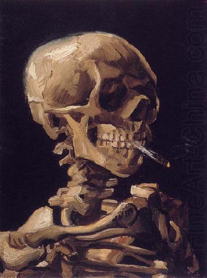 Vincent Van Gogh Skull of a Skeleton with Burning Cigarette china oil painting image